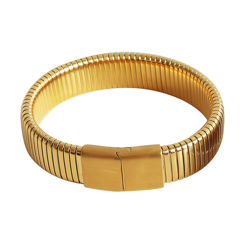 Wholesale Retro Personalized New Titanium Steel Magnetic Gold-plated Bracelet